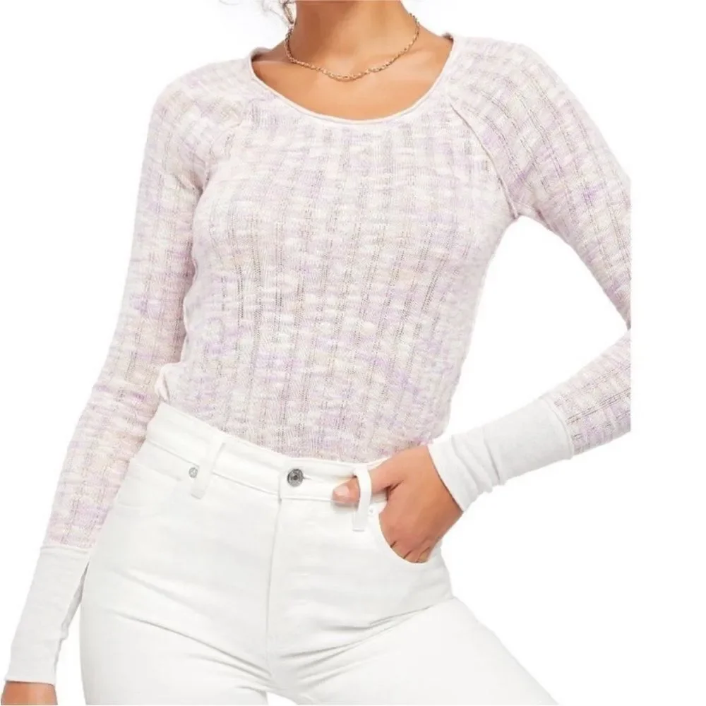 NWT Free People Spaced Out Long Sleeve-pink In Pink Combo 🌺